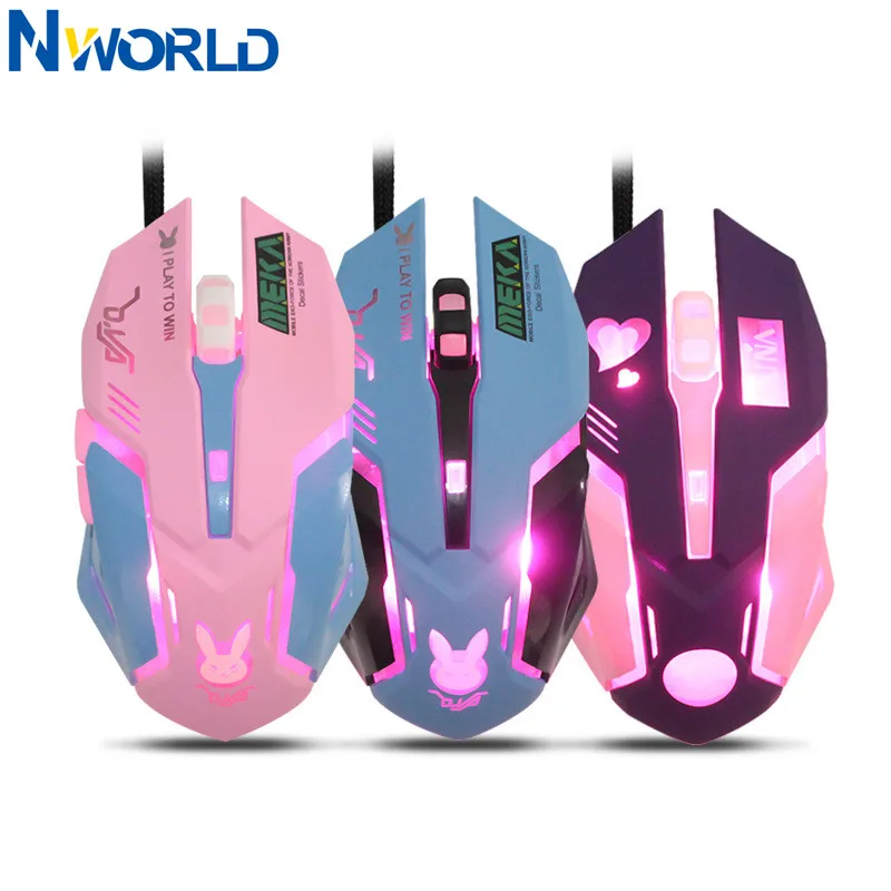 Pc Gaming Pink - OW 6 Nút Đèn LED Backlit