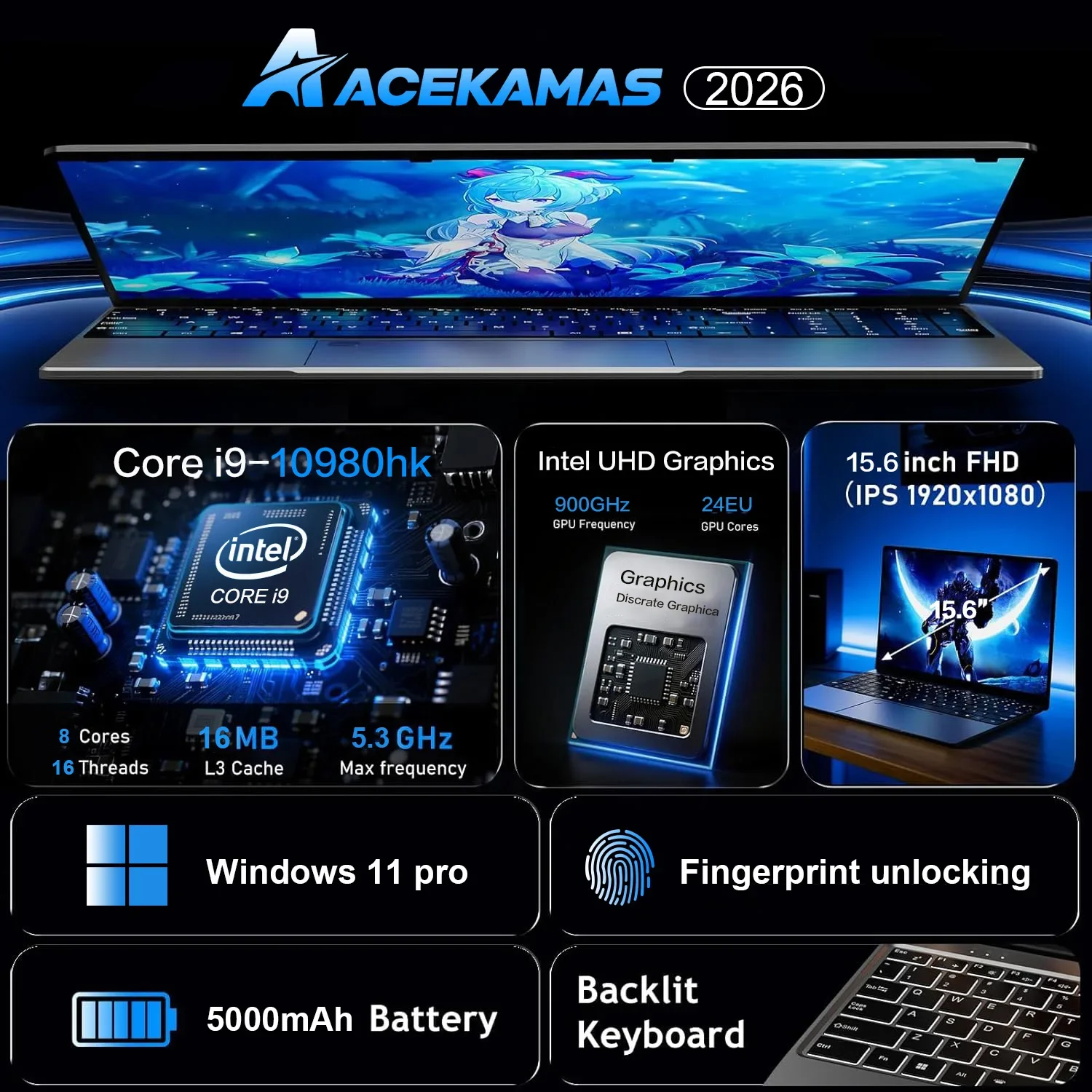 15.6inch Potrable Laptop Intel - đánh giá và giá Pc Gaming Intel