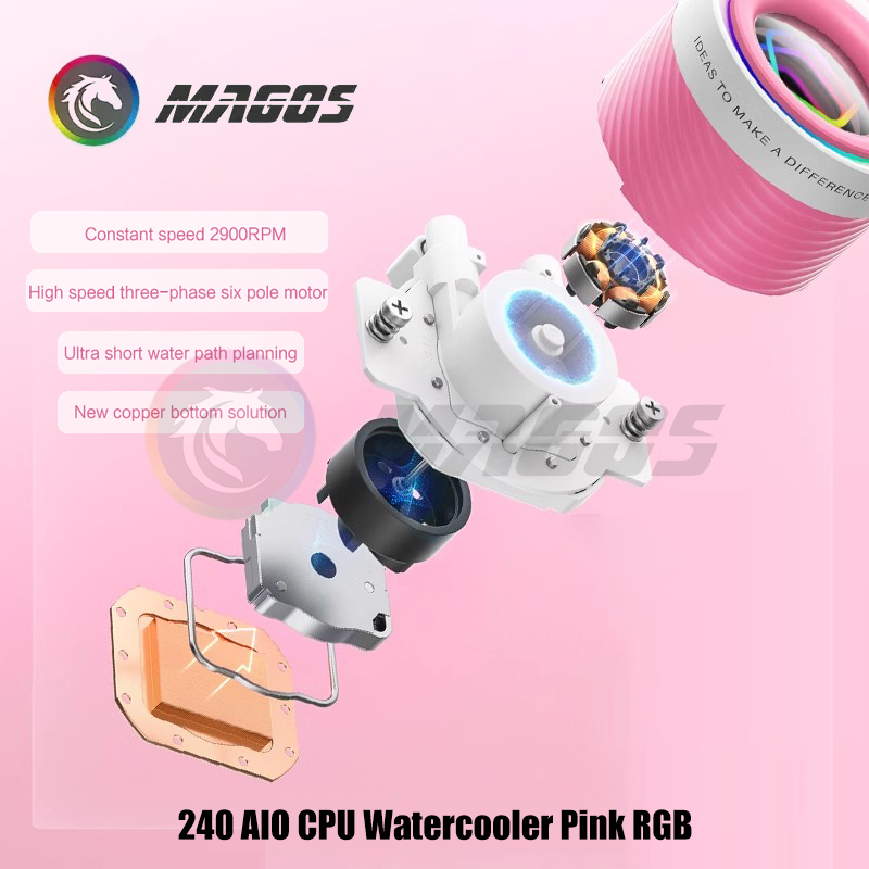 240 AIO CPU Watercooler Pink R - đánh giá và giá Pc Water Cooling